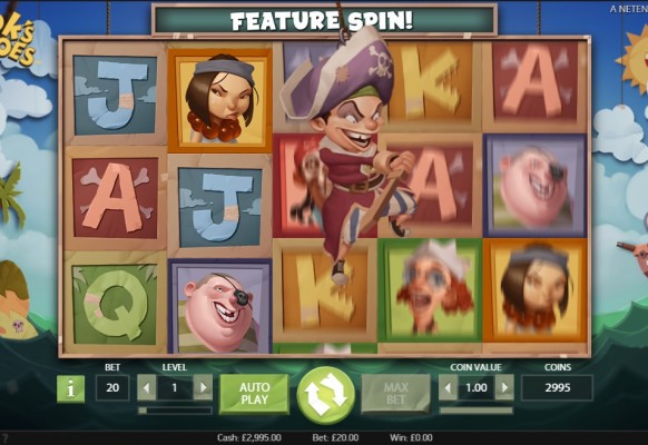 Hook’s Heroes Slot by NetEnt – Pirate Feature