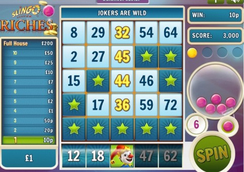 Slingo Riches at Spin Genie – Joker Wild